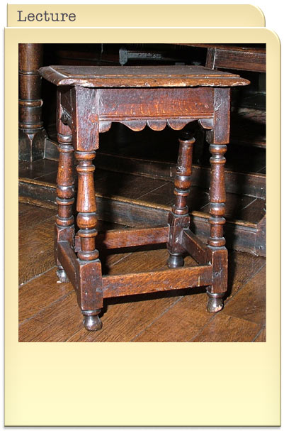 Vernacular Furniture 1600 to 1800